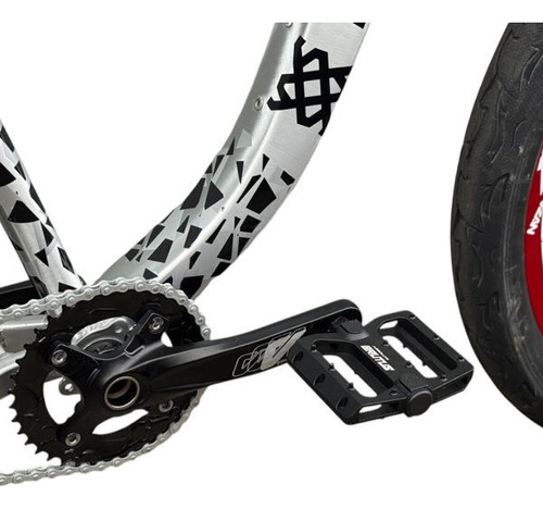 Bicicleta Hupi Naja 2025 Prata/vermelha Aro 26 Wheeling/grau