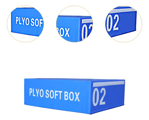 Caja De Salto Pliométrica Para Saltar, Azul 30cm Alto