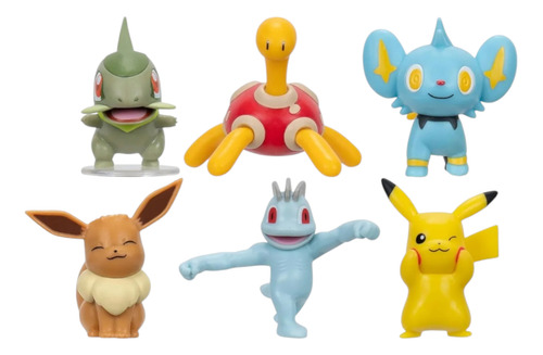 Jazwares Pokémon Battle Ready Multipack 6 Figuras Pikachu