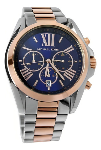 Relógio Feminino Michael Kors Bradshaw Mk5606 Prata Rose