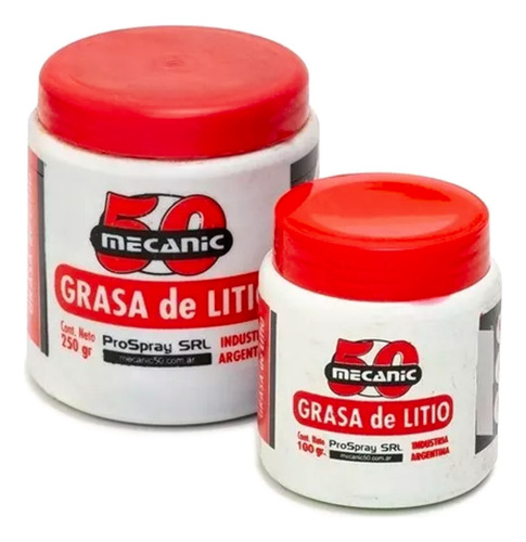 Lubricante Grasa De Litio En Pote 250grs Mecanic 101511 Prof