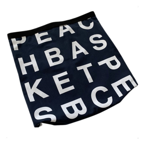 Bolso Tote Bag De Mano Cartera De Lona Tendencia Shopper Color Azul Oscuro Diseño De La Tela Estampado Con Asa Corta