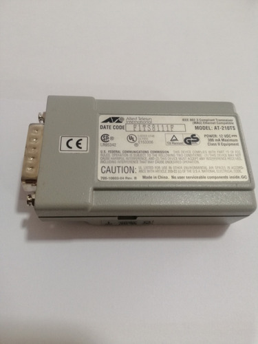 Transceiver Allied Telesis Centrecom 210t - Ethernet (100v)