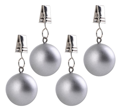4 Pieces Curtain Weights Stainless Steel Clips Multipurpose