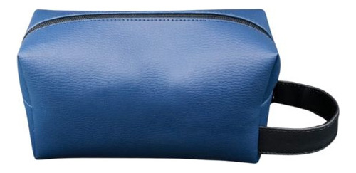 Kit 10 Bolsa Mão Necesserie Pequena Personalizada Com Nome Cor Azul Desenho Do Tecido Lisa