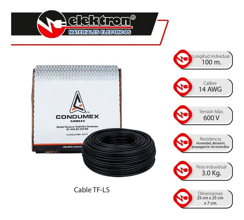 Imagen 4 de 8 de Caja 100 Mts Cable Blanco Thw Cal 14 Aw Condumex Vinanel Xxi