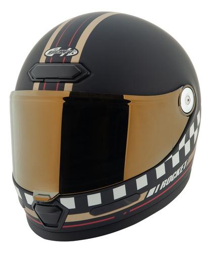 Casco Integral Joe Rocket Rkt 180 Classic 92 Ece 2206 Negro Lisa Xxl