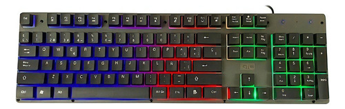 Teclado Semi Mecanico Gamer Gtc Cbg-009 Retroiluminado Españ Color del teclado Gris oscuro Idioma Español España