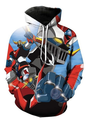 Sudadera Con Capucha Anime Robot Mazinger Z Con Estampado 3d