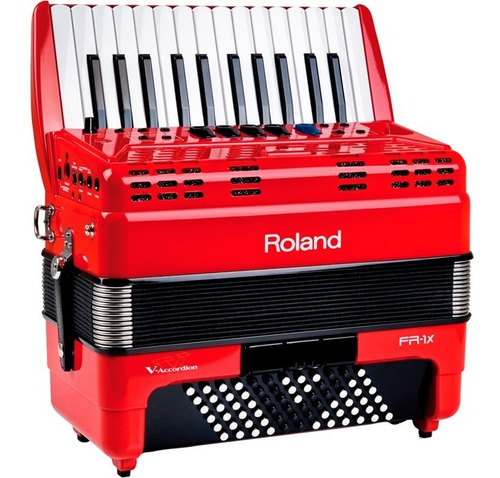 Acordeon Digital Roland Fr1x Elétrico 72bx Rd Vermelho+bag