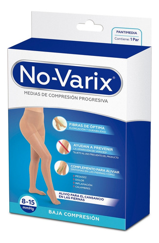 Media Compresiva Panty No-varix 8/15 Beige