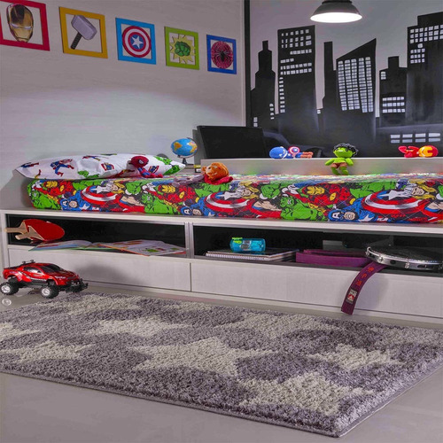 Tapete Para Quarto Infantil Relevo Jazz Kids 1,00 X 1,50 M Cor Estrela Cinza