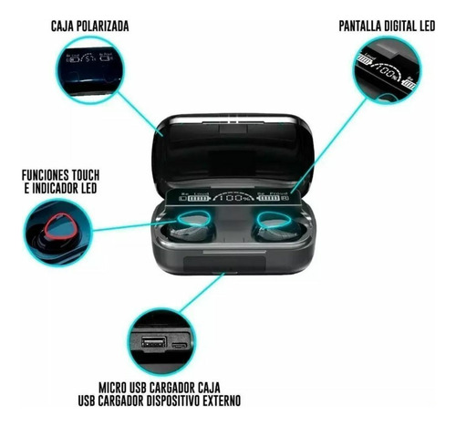 Audífonos Inalámbricos Gamer Bluetooth 5.3 M10 Táctil