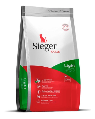 Alimento Sieger Katze Gato Light  Mix 1kg Tm