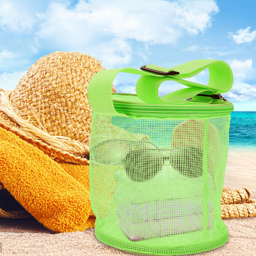 Bolsa Grande Y Transpirable Para Juguetes De Playa, 1 Unidad