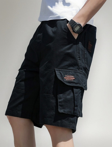 Pantalones Cortos De Carga Para Hombres Moda Suelta