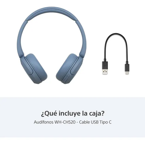 Auriculares Sony Bluetooth Inalámbricos Wh-ch520 Color Azul