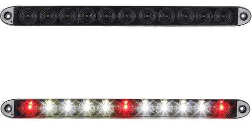 Partsam 2 Barra Luz Led 15  Para Remolque Color Rojo Ahumado