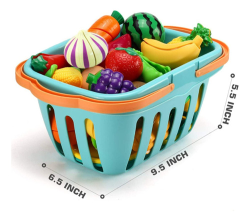 Kids Kitchen Toys Juego De 70 Piezas De Frutas Y Verduras