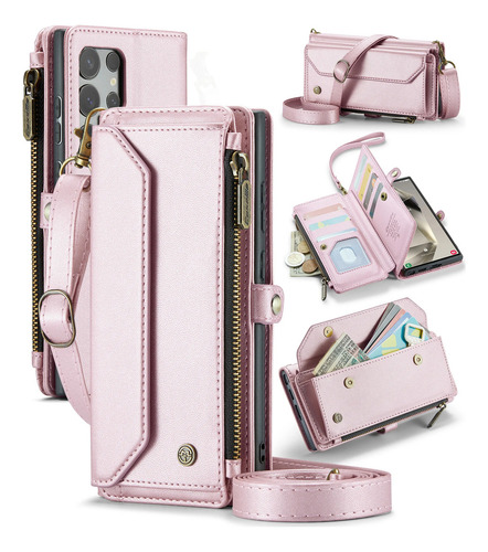 Funda Tipo Cartera De Piel Tipo Cartera Con Cierre Redondo P