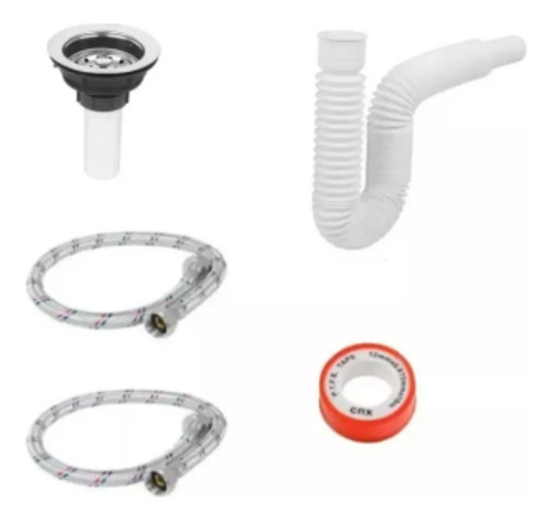 Kit Fregadero Tarja Empotrar Escurridor Izquierdo 120x50 Color Plateado