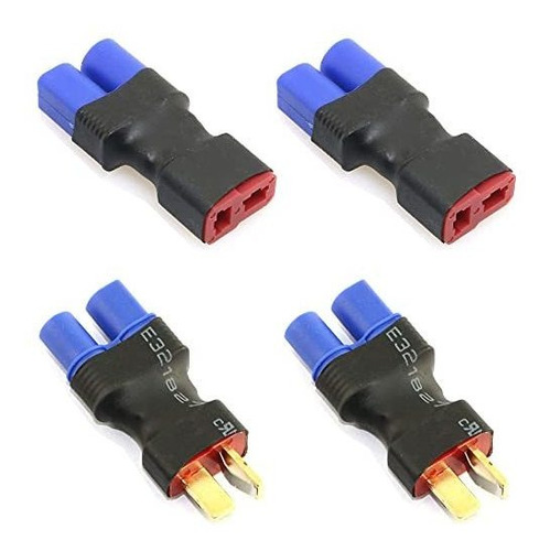 Adaptador De Conector De Batería Lipo Rc De 4 Piezas Compat