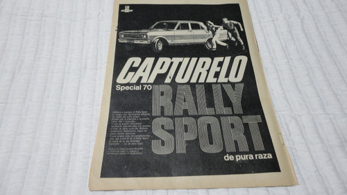 Clipping Publicidad   Antigua Chevrolet 400 Rally Sport