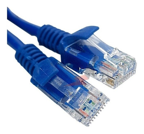 Cabo De Rede 2m Ethernet Rj45 Lan Cat5e Azul C/ 2 Metros