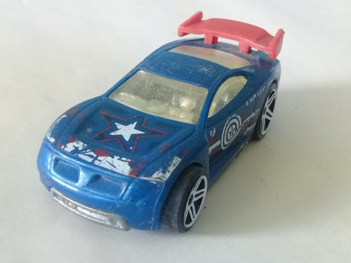 Hot Wheels Power Rage Capitán América Avengers Azul