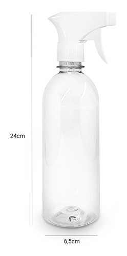 Imagem 2 de 9 de Kit 10 Frascos Pulverizador Borrifador De 500ml Resistente
