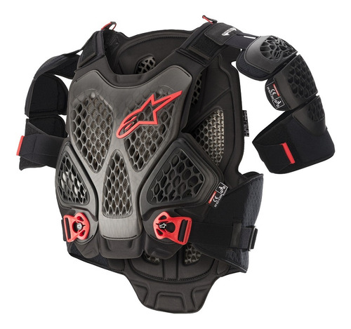 Colete Cross Alpinestars A6 Chest Preto Motocross Protetor