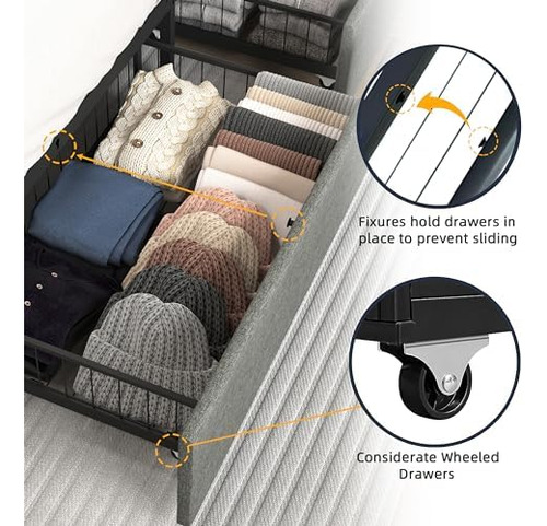 Base De Cama Queen Con 4 Cajones De Almacenamiento, Cabecera