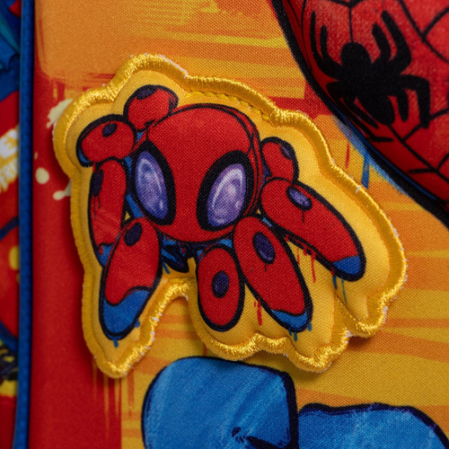 Mochila Spidey Con Luz Original Marca Ruz Kinder Con Ruedas Rojo Liso