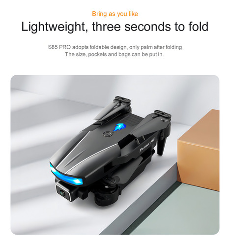 Mini Drone S85 Pro Con Camara Hd Y Estuche 2 Baterias
