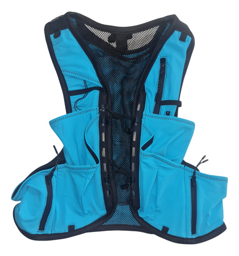 Chaleco Hidratacion Als Running Trekking Trail 7lts Colores Celeste Xs/s