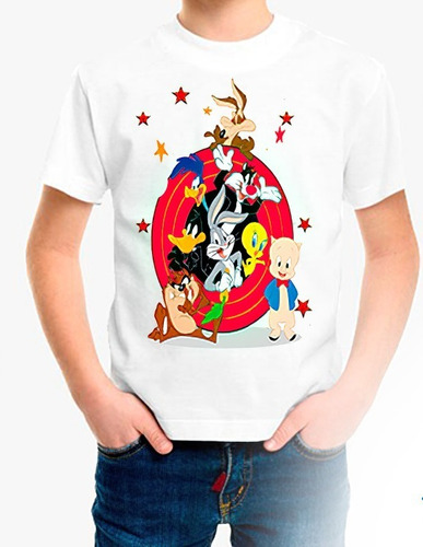 Polera Estampada 100% Algodón Niño Looney Tunes Exclusivo