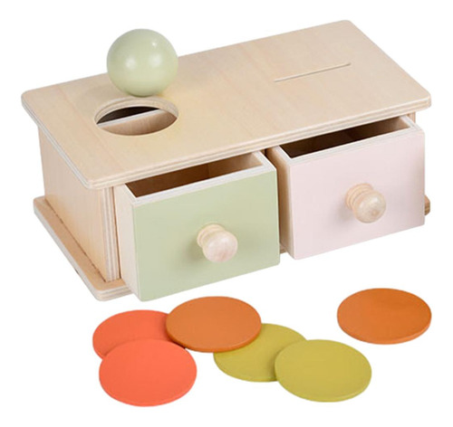 Caja De Caída De Bolas, Juguetes Montessori, Cajón Doble