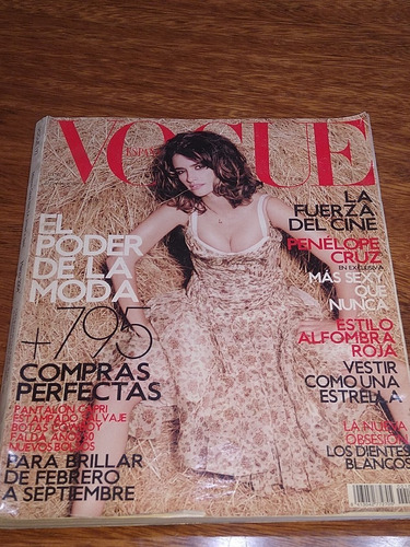 Revista Vogue Penélope Cruz  En Español Original España 2004