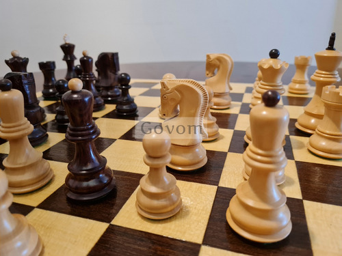 Juego Ajedrez Madera Profesional Piezas Yugoslavia Rose