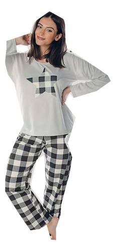 Pijama Longo Xadrez Demillus  Feminino  285055
