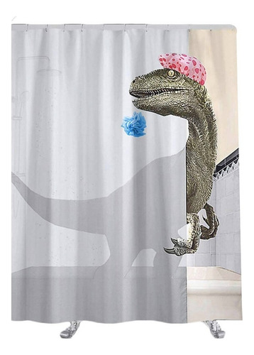 Cortina Ducha Baño Lavable Rustico Modernas Dinosaurios