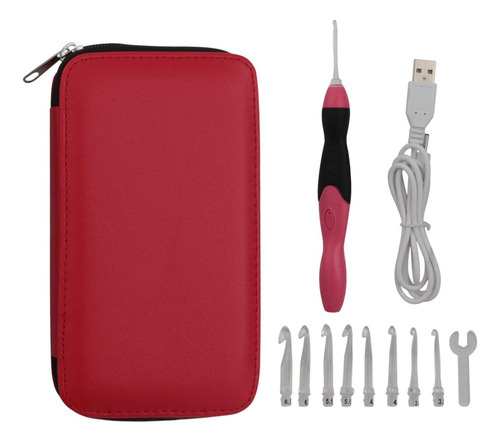 Juego Ganchos Ganchillo Con Luz Led 9 Uds.