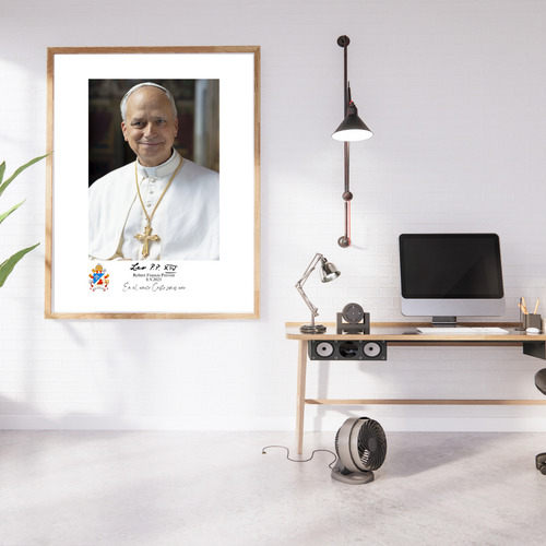 Papa León Xiv Arte Católico - Para Imprimir