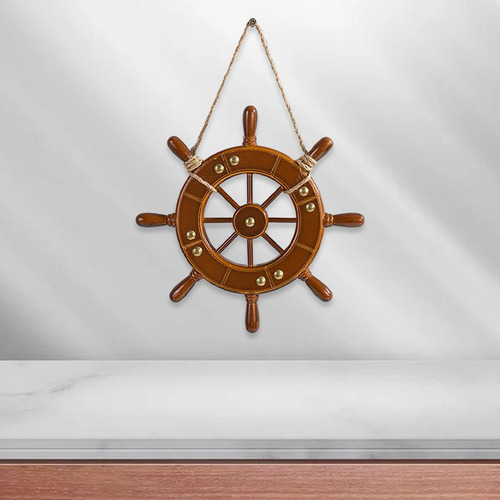 Decoración De Fiesta Timón De Barco De Madera Sala De 23cm
