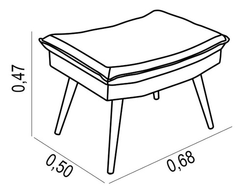 Sofa Cama Reclinavel Caribe + Duas Banquetas Rubi Essencial