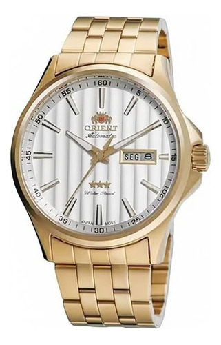 Relógio Orient Automatic Dourado 469gp043f S1kx Cor do fundo Branco