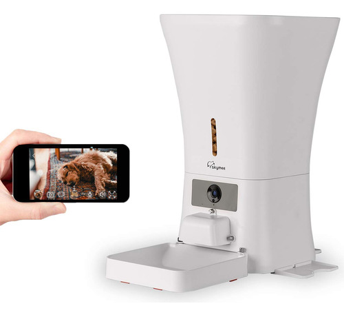 Skymee Dispensador Automtico De Alimentos Con Wifi De 12l P