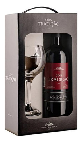 Kit Tradição Tinto Suave Bordô 750ml Ganha 1 Taça