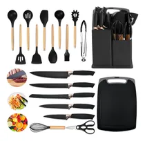 Comprar 19 Peças Kit Silicone Utensilios Cozinha Tábua Em Espátula