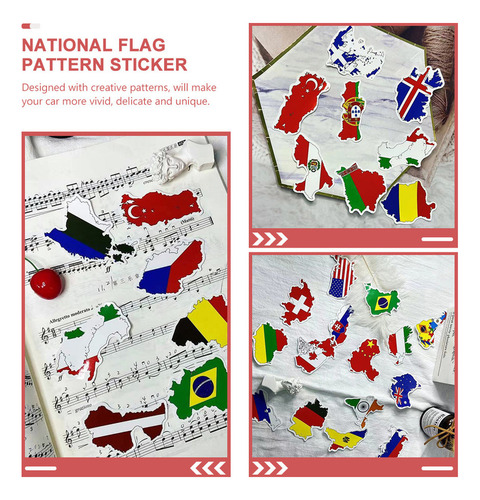 X Pegatinas De País, Pegatinas Con Banderas, Apliques, 100
